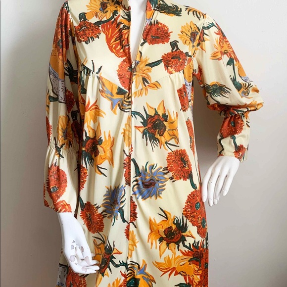 Vintage 1970s Van Gogh art print dress - Picture 3 of 15